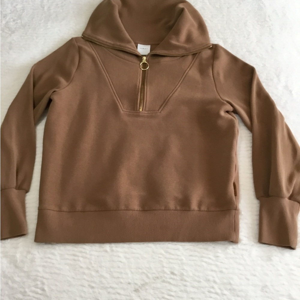 Varley Vine Pullover Sweatshirt Ribbed Ottoman in Rye size medium - Picture 3 of 10